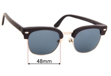 Sunglass Fix Replacement Lenses for Kate Wood Ibiza - 48mm Wide
